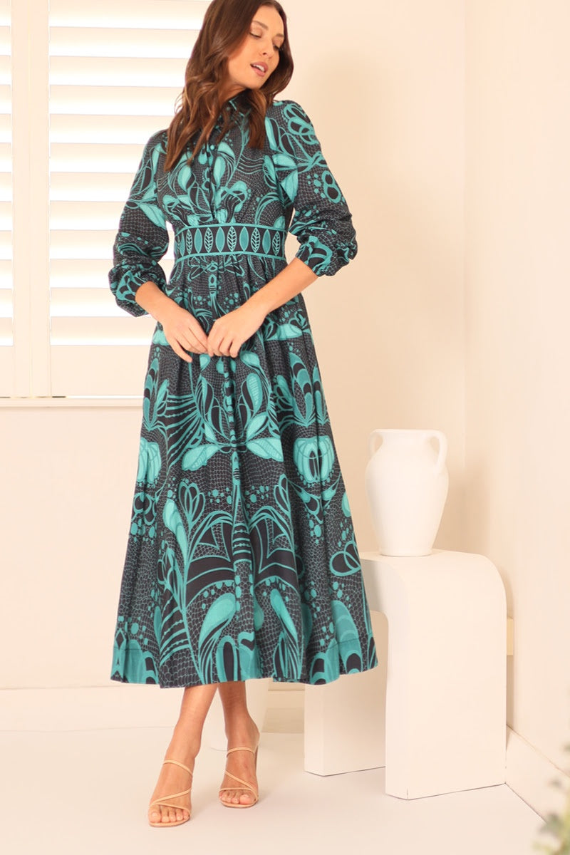 606 Secret Shore Dress Teal
