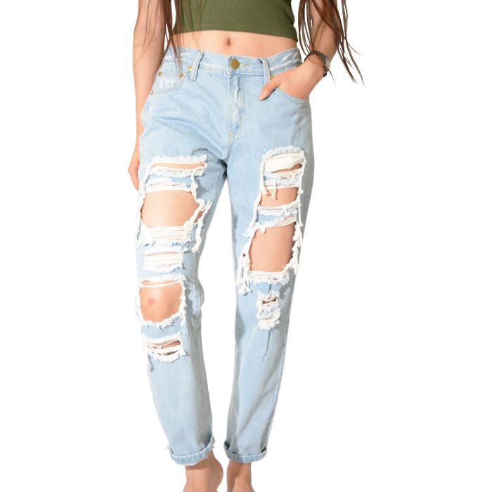 10108 Ripped Boyfriend Jeans