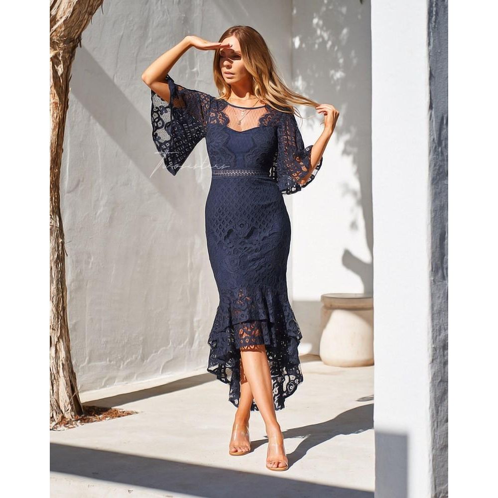 TS371 Reyna Dress Navy Black Ivy Boutique TS371 Reyna Dress Navy Black Ivy Boutique