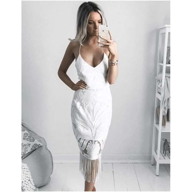 TS139 Khaleesi Dress White