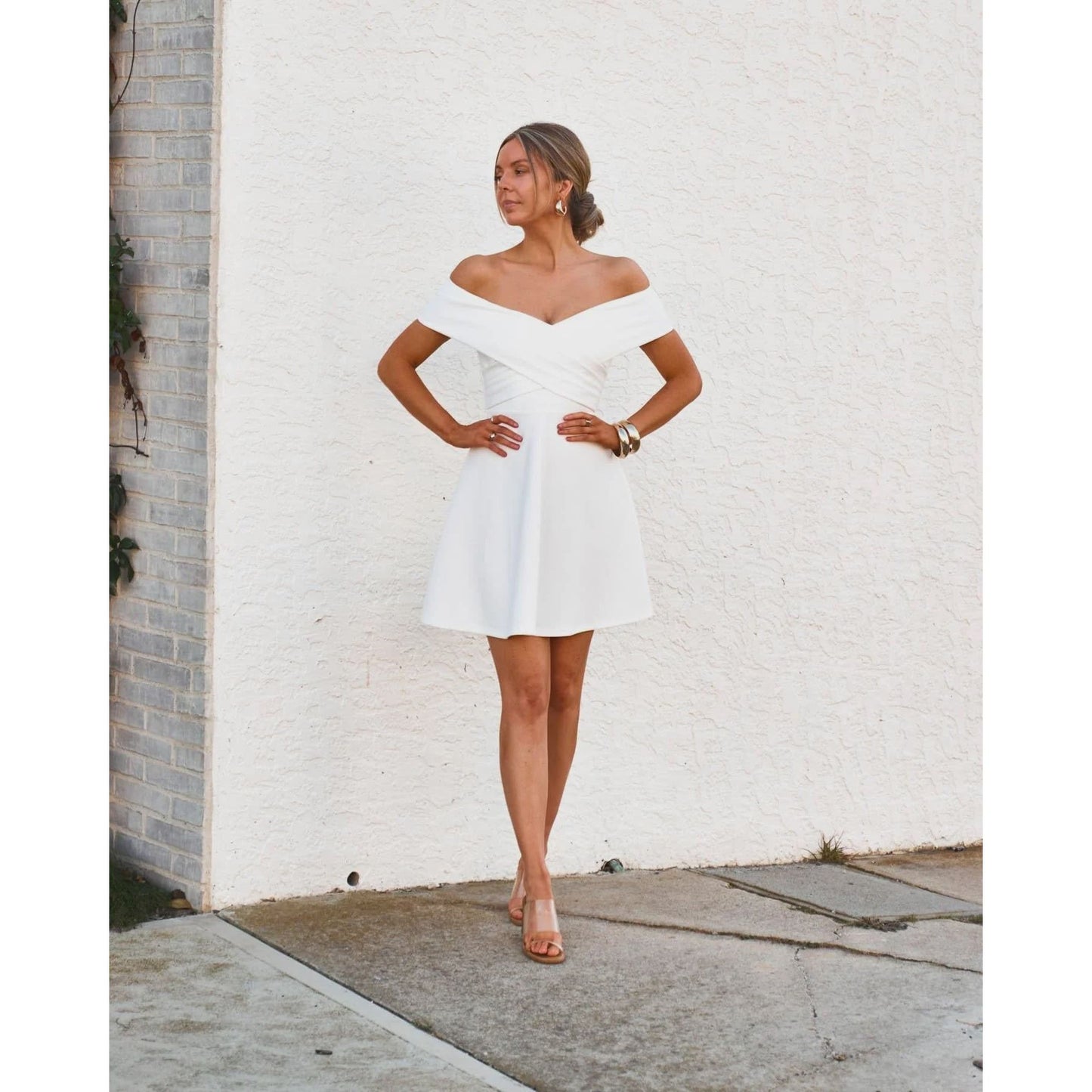 864 Britt Dress White