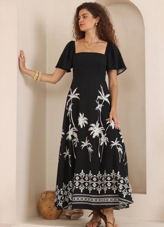 2867 Ramina Maxi Black Palm