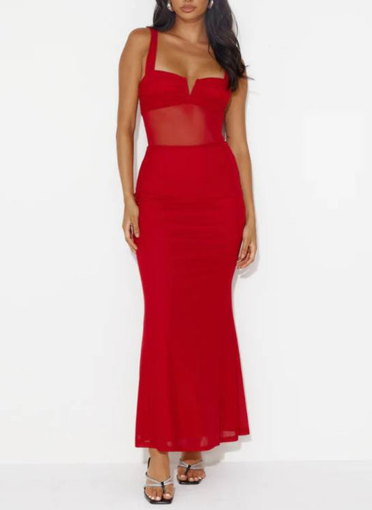 3H09 Samantha Maxi Red