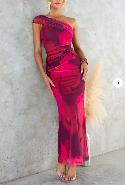 3D01 Neeve Maxi Wine Print