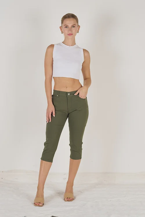 7117 Missy 3/4 Pant Khaki