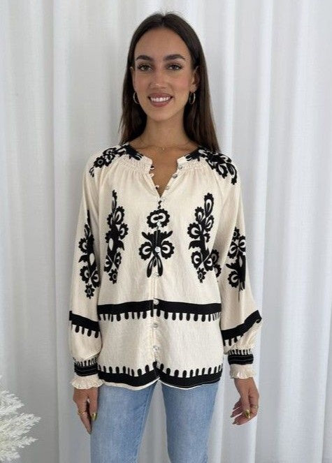 1115 Janelle Top Cream