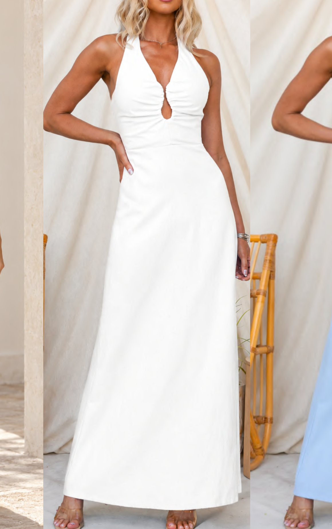 9F10 Bailey Maxi Dress White