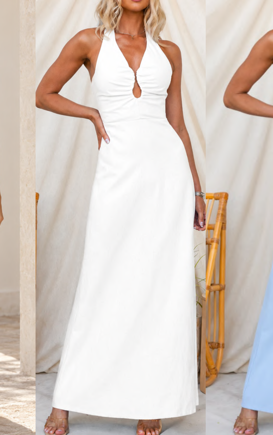 9F10 Bailey Maxi Dress White