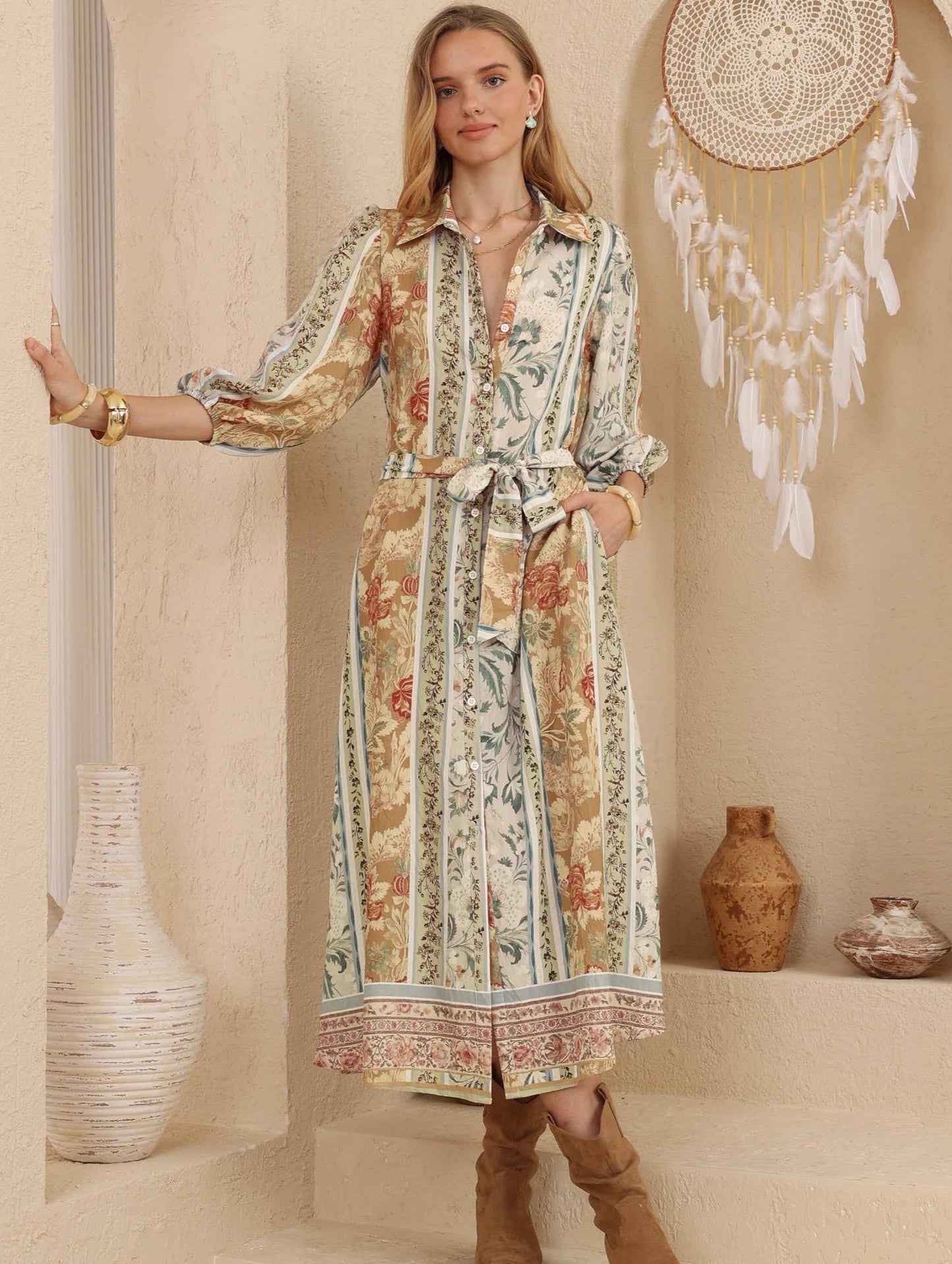 3312 Alita Midi Native Floral