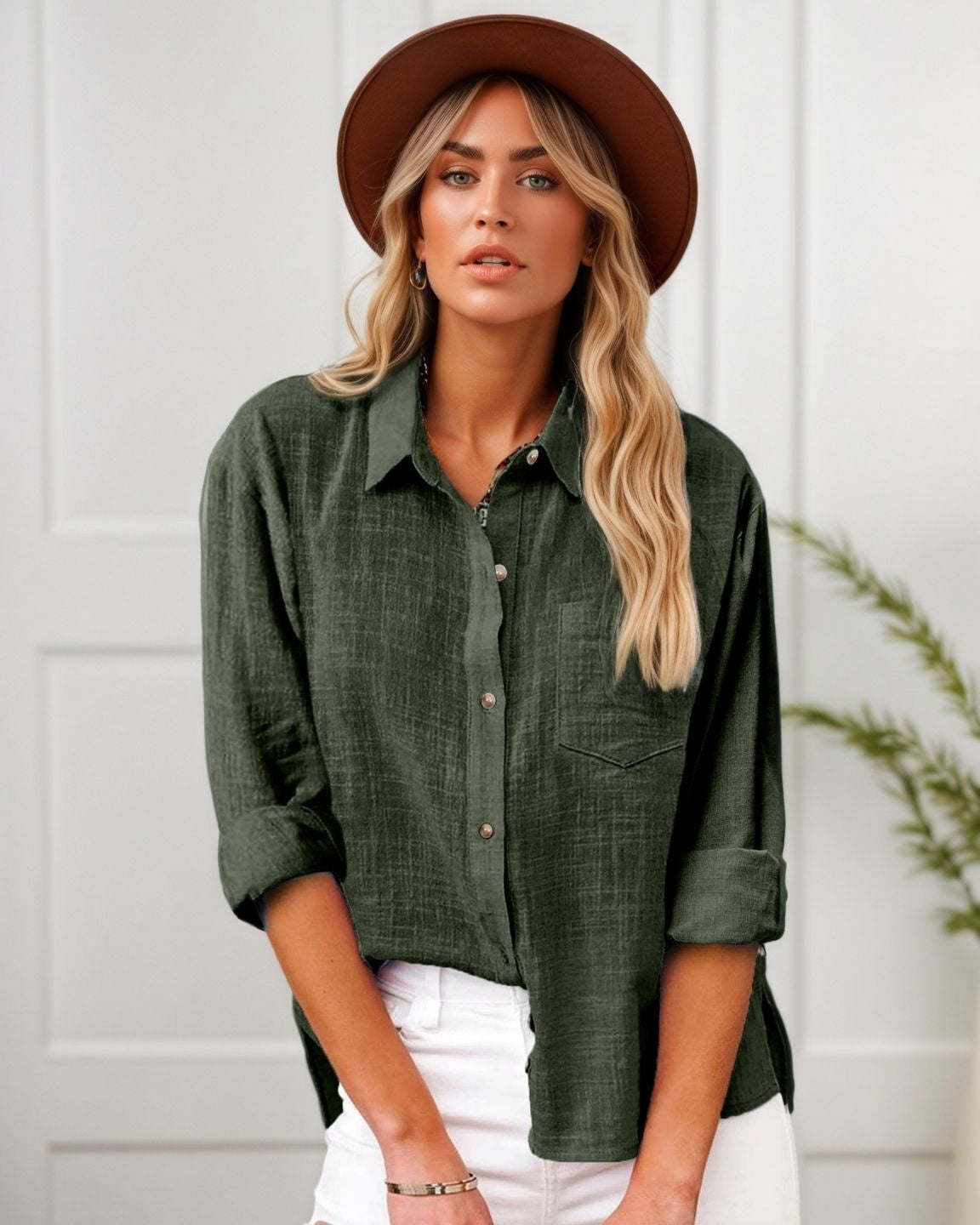 0803 Bernice Shirt Khaki
