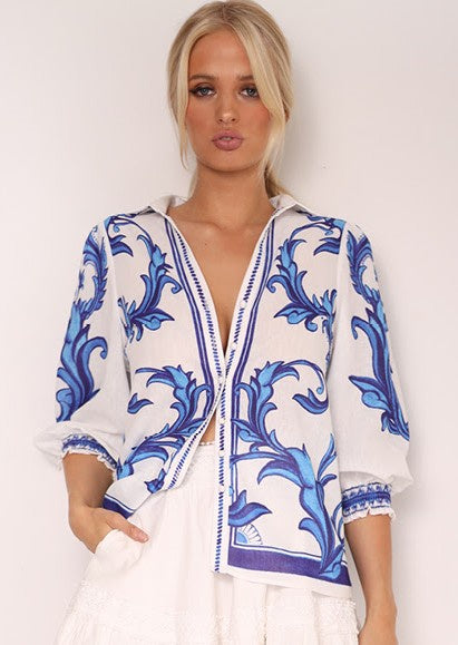E520 Zayna Top Cobalt