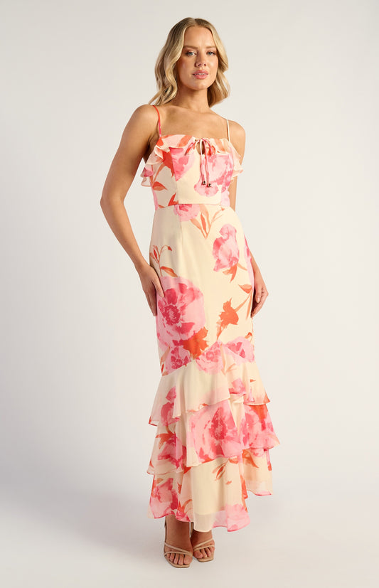 799A Aliza Chiffon Maxi Pink