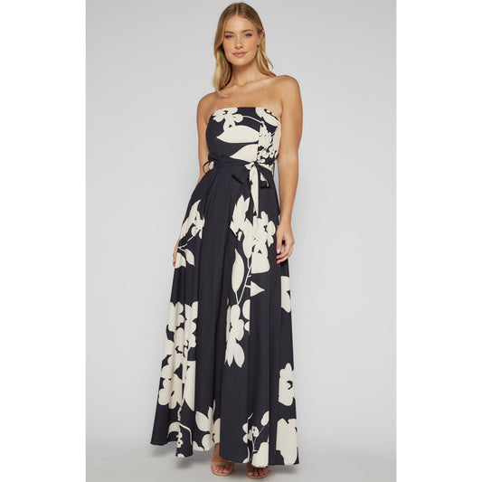 342-14A Leona Maxi Blk/Beige