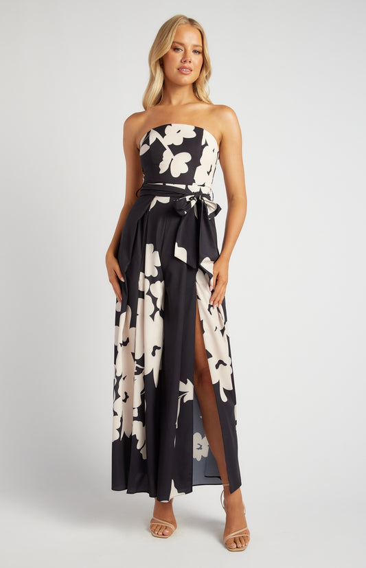 SJP7-37A Leona Jumpsuit Blk/Beige