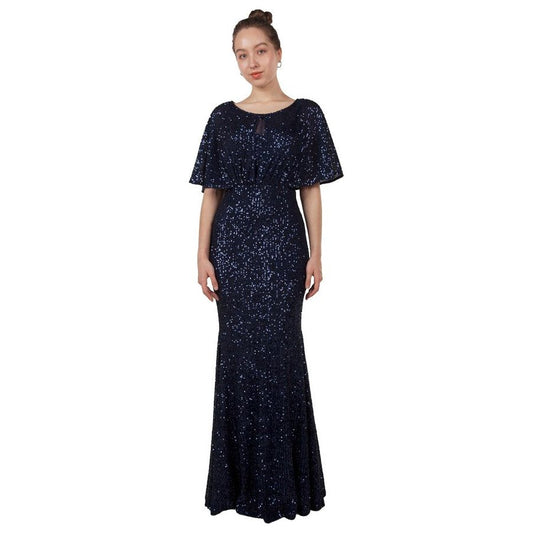 219526 Sleeve Gown Navy