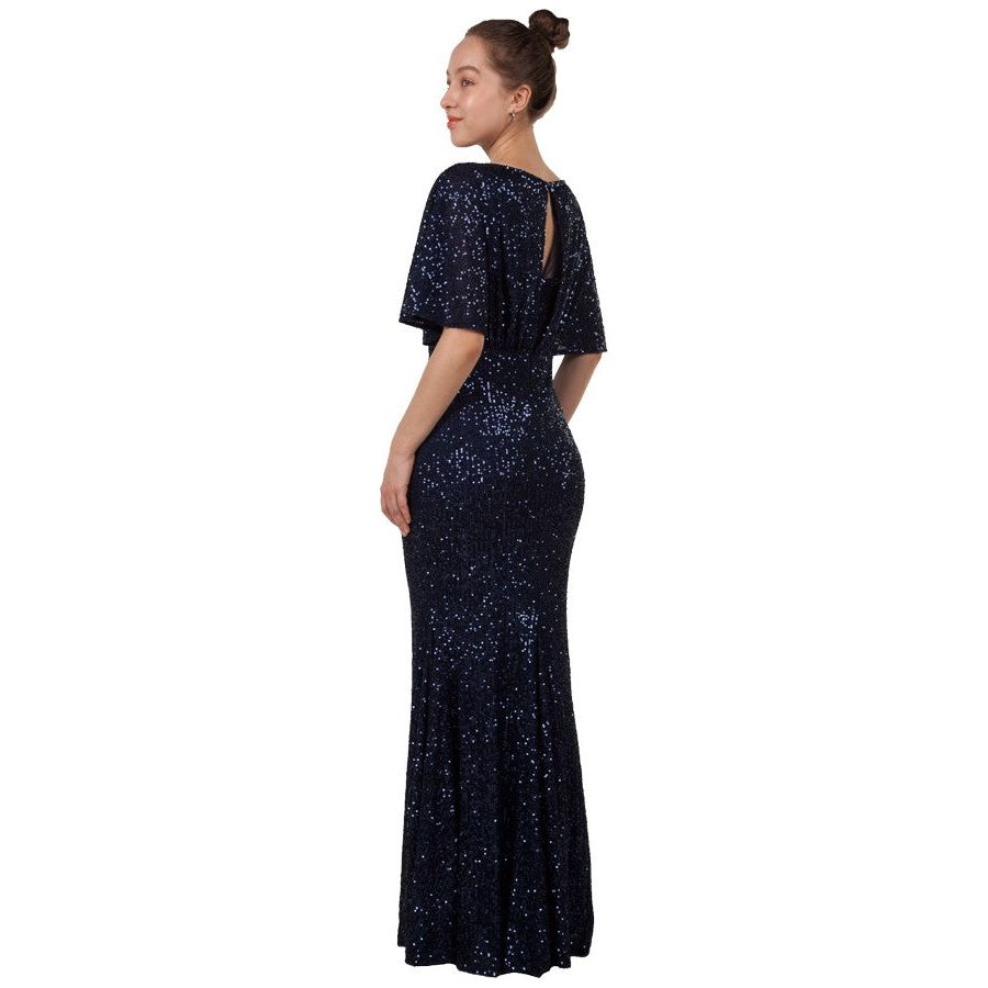 219526 Sleeve Gown Navy