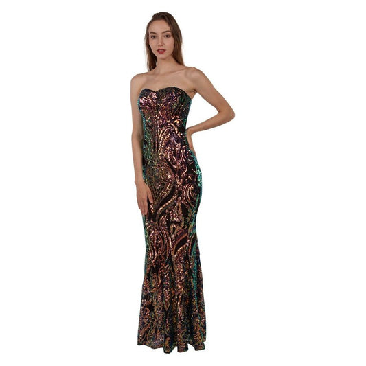 9590 Sequin Gown Multicolour
