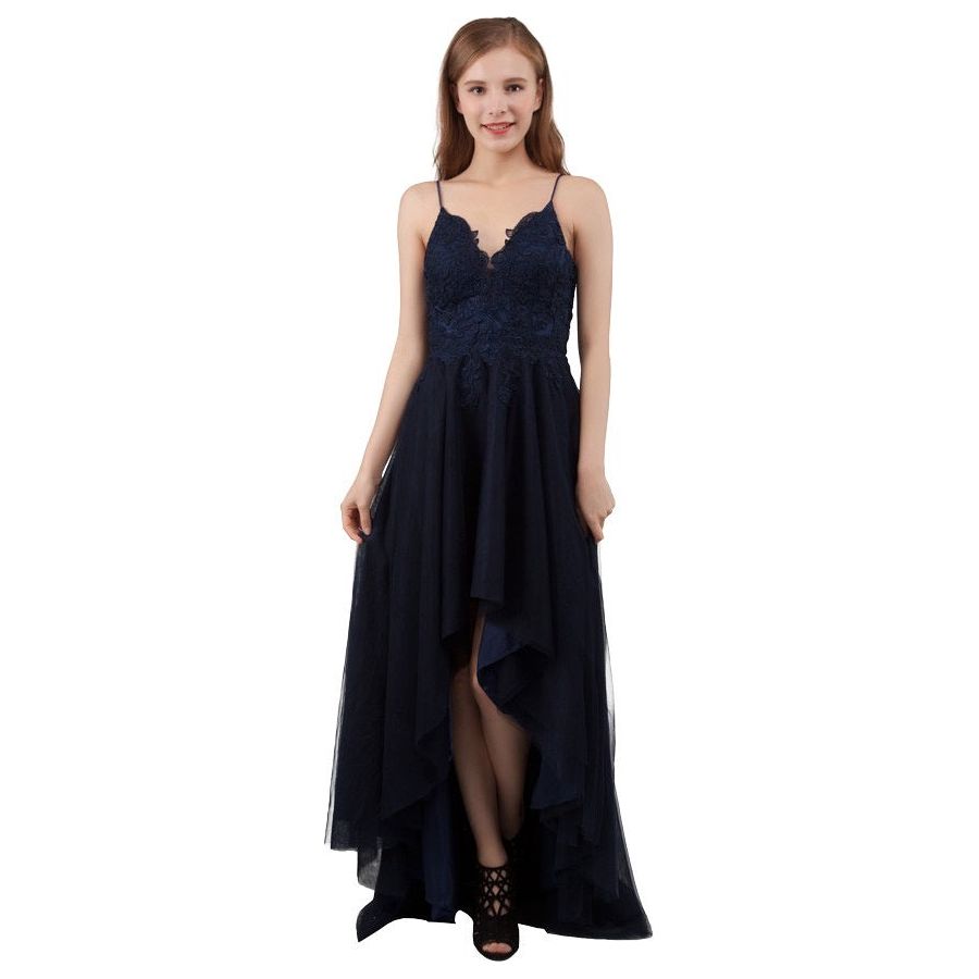 8402 Lacy Gown Navy